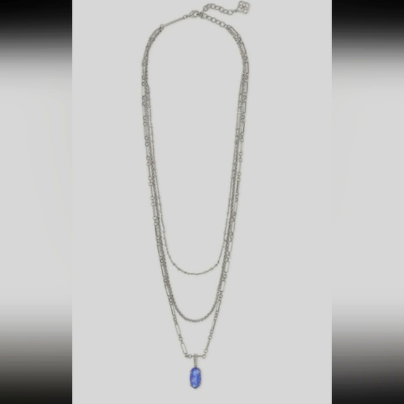 Kendra Scott Elisa Gold or Silver Triple Strand Necklace Lilac or Abalone - Picture 13 of 16